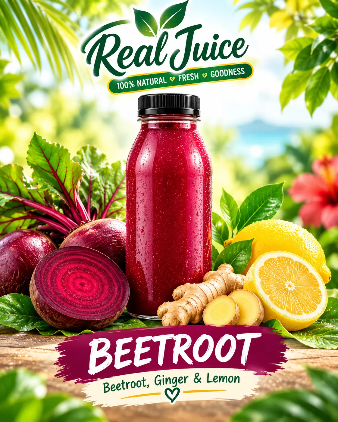 Beetroot juice bottle