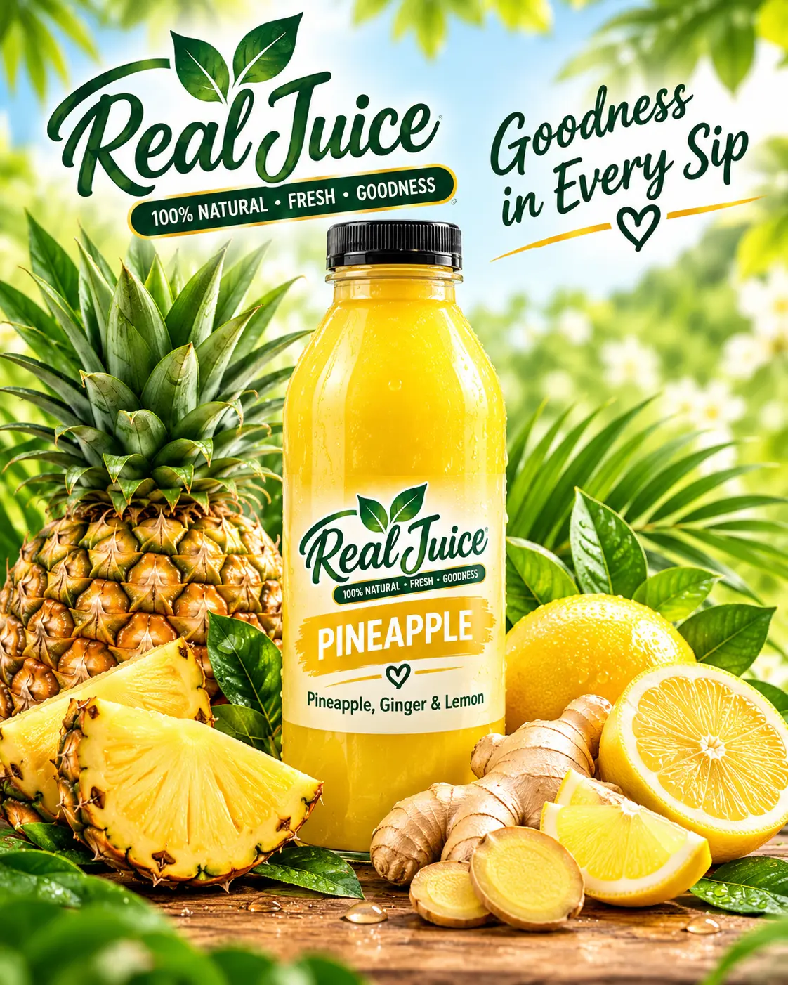 Pineapple juice bottle